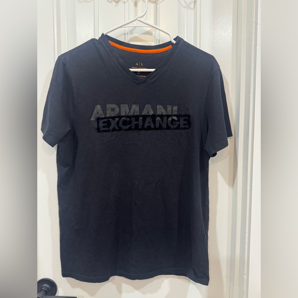 Armani Exchange Men's Dark Tee with Logo